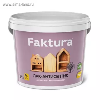 Лак-антисептик FAKTURA золотой дуб 0,9л