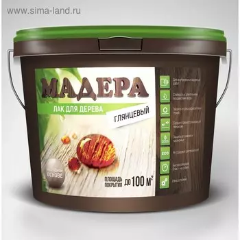 Лак для дерева акриловый Мадера 5,0л