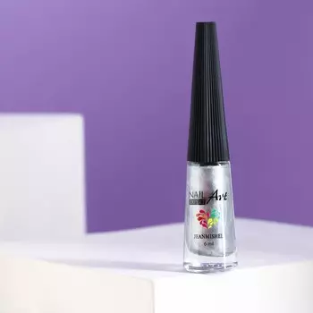 Лак для дизайна ногтей "JEANMISHEL", с кисточкой для рисования, серебристый, тон 11, 6 мл