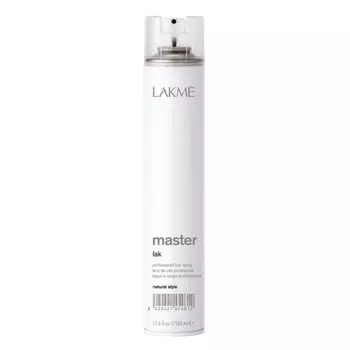 Лак для волос Lakme Master Lak Natural Style, нормальной фиксации, 500 мл