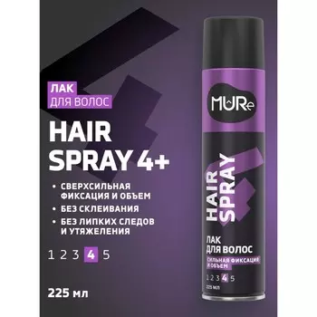 Лак для волос MURE Сильная фиксация, 225 мл