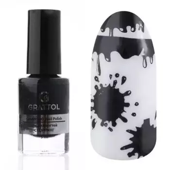 Лак Grattol Nail Polish Stamping №02 Black