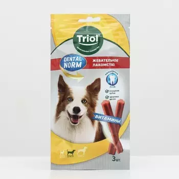 Лакомство DENTAL NORM "Палочки жевательные", для собак средних пород, 75 г