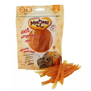 Лакомство "Мнямс" для собак, куриная соломка с хондроитином, 100 г.