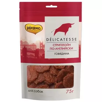 Лакомство "Мнямс" "Стриплойн по-английски" для собак, 75 г