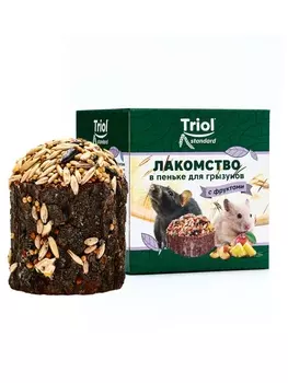 Лакомство Triol в пеньке для грызунов с фруктами, 70 г