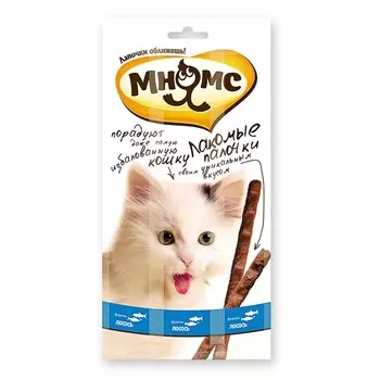 Лакомые палочки Мнямс для кошек с лососем и форелью, 3 х 5 г