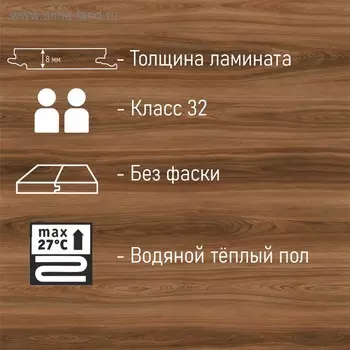 Ламинат Galaxy Ясень Аламо, 32 класс, 8 мм