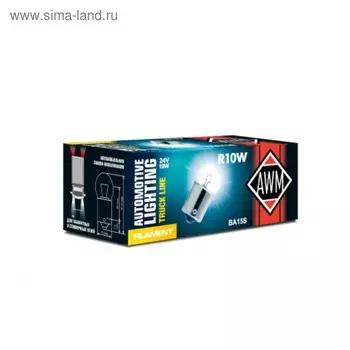 Лампа автомобильная AWM, R10W 24V 10W (BA15S)