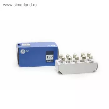 Лампа автомобильная General Electric, T15, 12 В, 18 Вт, (SV8,5-41/13), 7593