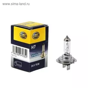 Лампа автомобильная Hella, H7, 24 В, 70 Вт, 8GH 007 157-241