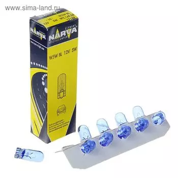 Лампа автомобильная Narva Range Power Blue+ W5W, 12 В, 5 Вт, W2.19.5d=
