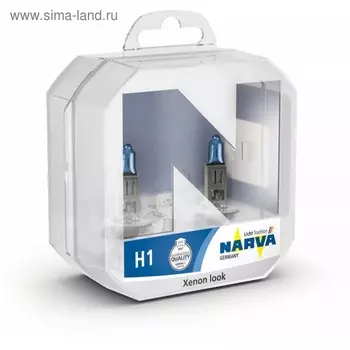 Лампа автомобильная Narva RPW, H1, 12 В, +W5W, 85 Вт, набор 2 шт, 98014