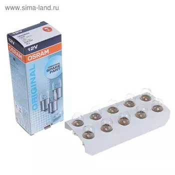 Лампа автомобильная Osram, R10W, 12 В, 10 Вт, BA15s