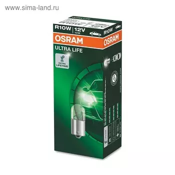 Лампа автомобильная Osram Ultra Life, R10W, 12 В, 10 Вт, 5008ULT