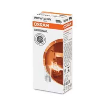 Лампа автомобильная Osram, W5W, 24 В, 5 Вт, 2845