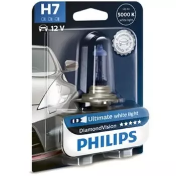 Лампа автомобильная Philips Diamond Vision H7 PX26d, 12 В, 55 Вт, 12972DVB1