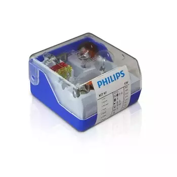 Лампа автомобильная Philips H1 12 В, 55W (P14,5s) Набор ламп Single Kit 55008SKKM