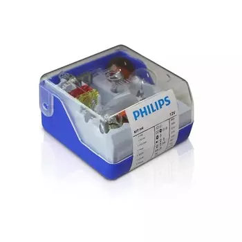 Лампа автомобильная Philips H4 12 В, 60/55W (P43t) Набор ламп Single Kit 55005SKKM