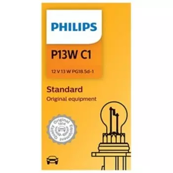 Лампа автомобильная Philips HiPerVision, P13W, 12 В, 13 Вт, 12277C1