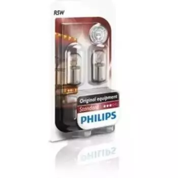 Лампа автомобильная Philips, R5W, 24 В, 5 Вт, набор 2 шт, 13821B2