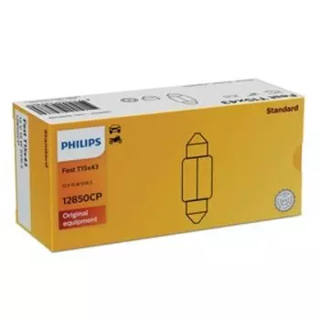 Лампа автомобильная Philips, T15, 12 В, 18 Вт, (SV8,5-41/15,5), 12850CP