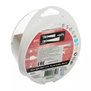 Лампа автомобильная Philips Vision Plus, H1, 12 В, 55 Вт, набор 2 шт