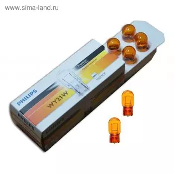 Лампа автомобильная Philips, WY21W, 12 В, 21 Вт, (WX3x16d), 12071CP