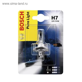 Лампа Bosch STANDARD, H7, 12 В, 55 Вт [блистер], 1987301012
