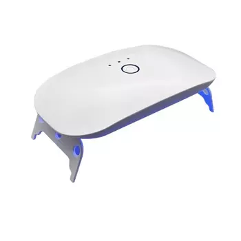 Лампа для маникюра, LED, 18 диодов, 3 Вт, таймер, USB, белая