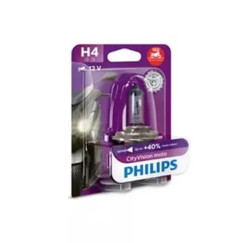 Лампа для мотоциклов Philips, 12 В, H4, 60/55 Вт, CityVision, +40%, белый яркий