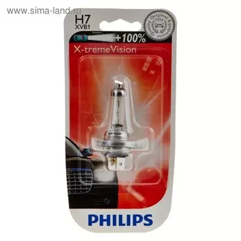 Лампа для мотоциклов Philips, 12 В, H7, 55 Вт, X-tremeVision, +100% света