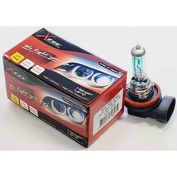 Лампа галогенная H11 12 В, 55W, PGJ19-2, Neon Blue, белый свет, голубой оттенок