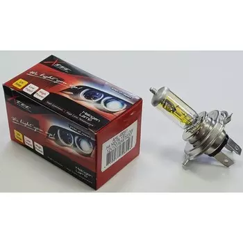 Лампа галогенная H4 12 В, 100/90W, P43t, Neon Yellow Rally, жёлтый свет
