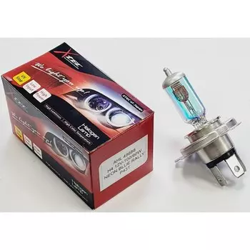 Лампа галогенная H4 12 В, 100/90W, P43t, Neon Blue Rally, белый свет, голубой оттенок
