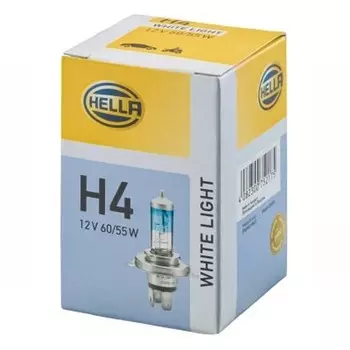 Лампа HELLA H4 12 В, 60/55W (P43t) (+30% света) White Light 8GJ 223 498-121
