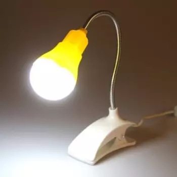 Лампа на прищепке "Свет" желтый 13LED 1,5W провод USB 4x9x31,5 см