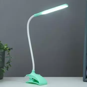 Лампа на прищепке "Змейка" 1Вт 14 LED USB зеленый 9х3,5х42 см