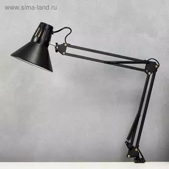 Лампа на зажиме 101 "Сорес, чёрная" E27 40W RISALUX