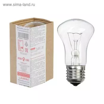 Лампа накаливания «Лисма», Б, Е27, 95 Вт, 230 В