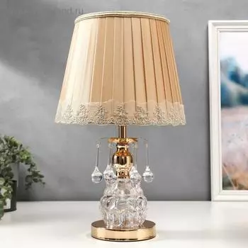Лампа настольная 16139/1 E27 40 Вт+LED подсветка золото 252543 см RISALUX