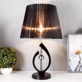 Лампа настольная 16232/1 Е27 40Вт черно-хромовый 30х30х50 см RISALUX