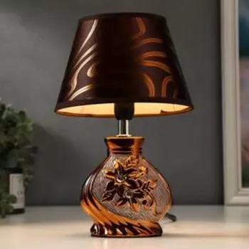 Лампа настольная 16277/1BR+GD Е14 40 Вт коричнево-золотой 171726 см