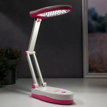 Лампа настольная 16289/1BL 25хLED 3Вт 2 режима USB АКБ бело-розовый 17х7,5х6,5 см