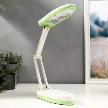 Лампа настольная 16289/1PK 25хLED 3Вт 2 режима USB АКБ бело-зеленый 17х7,5х6,5 см