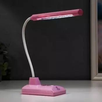 Лампа настольная 16291/1PK 16хLED 2Вт 2 режима USB АКБ розовый 9х12х46 см RISALUX