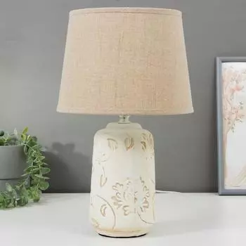 Лампа настольная 16352/1 E14 40Вт бело-бежевый 22х22х36 см RISALUX