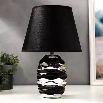 Лампа настольная 16425/1BK E14 40Вт черно-серебряный 22х22х36 см RISALUX