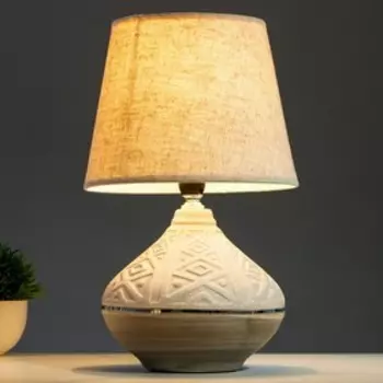 Лампа настольная 16737/1WT E14 40Вт бело-серый h.33см RISALUX