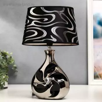 Лампа настольная 36663/1 E14 40Вт черный-серебро H37 см RISALUX